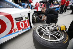 Changing the Continental Tires at the Rolex 24
