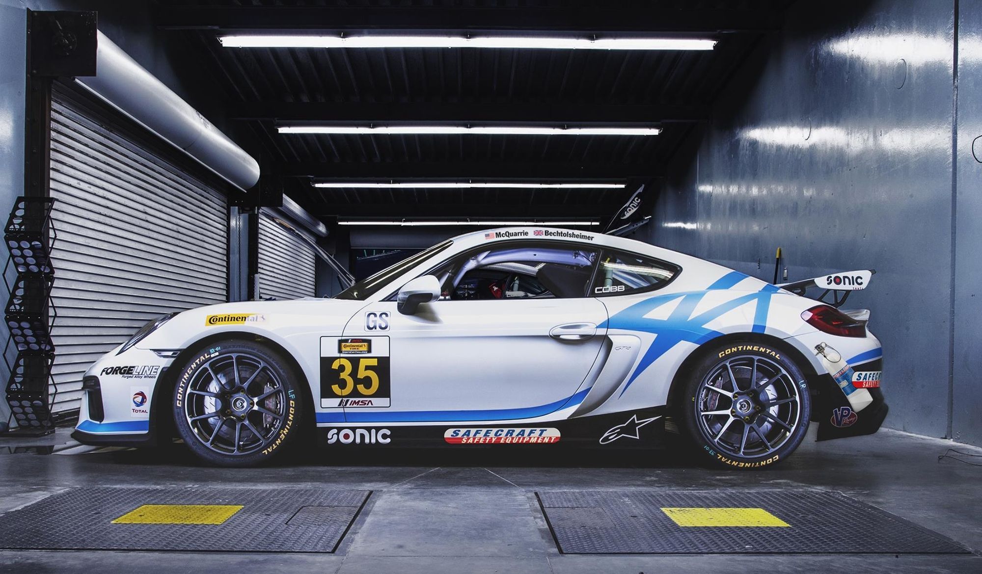 2016 Porsche Cayman | CJ Wilson Racing's #35 GS Class Porsche Cayman Clubsport on Forgeline One PIece Forged Monoblock GS1R Wheels