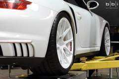 Project Swan Porsche on Forgeline GA1R Open Lug Wheels