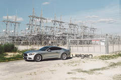 2015 Ingot Silver Mustang GT on Velgen Wheels VMB6