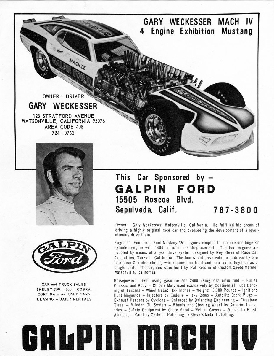  Ford  | Gary Weckesser’s Mach IV 4 Engine Mustang Flyer