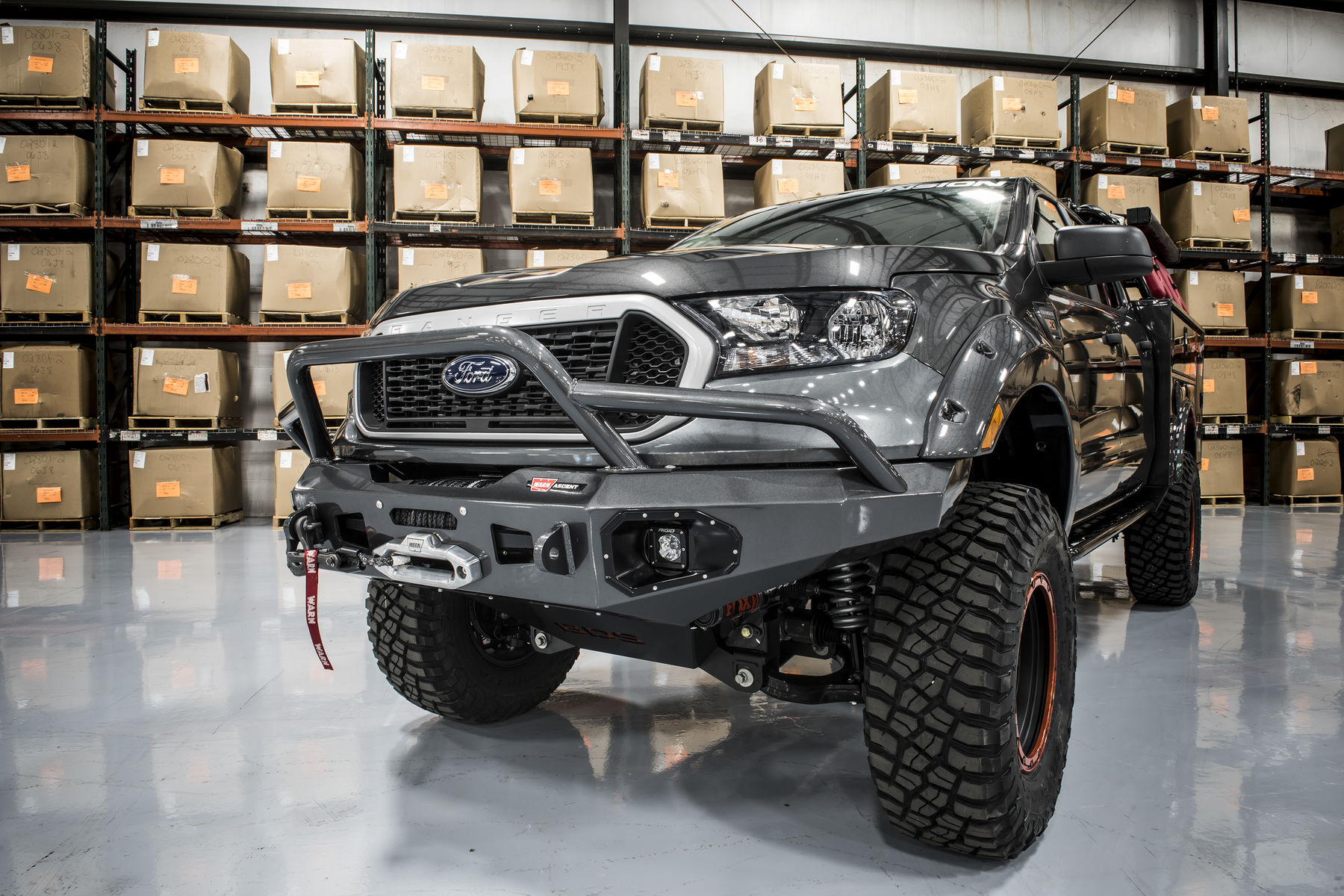 2019 Ford Ranger | 2019 Ford Ranger XLT 4X4 SuperCrew by BDS Suspension - Front Shot FordSEMA