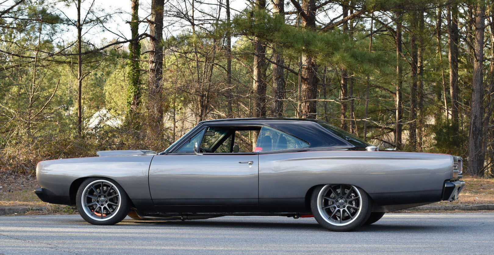 1969 Plymouth | Forsyth County Customs' 1969 Plymouth Road Runner on Forgeline RB3C Concave Wheels - Side Shot