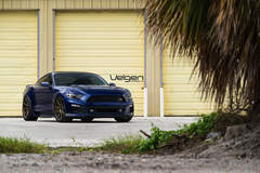 Blue Mustang GT on Velgen Wheels  VMB9 Satin Bronze  20x9 & 20x10.5