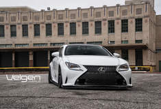 Bagged Lexus RC350 F-Sport on Velgen Wheels 