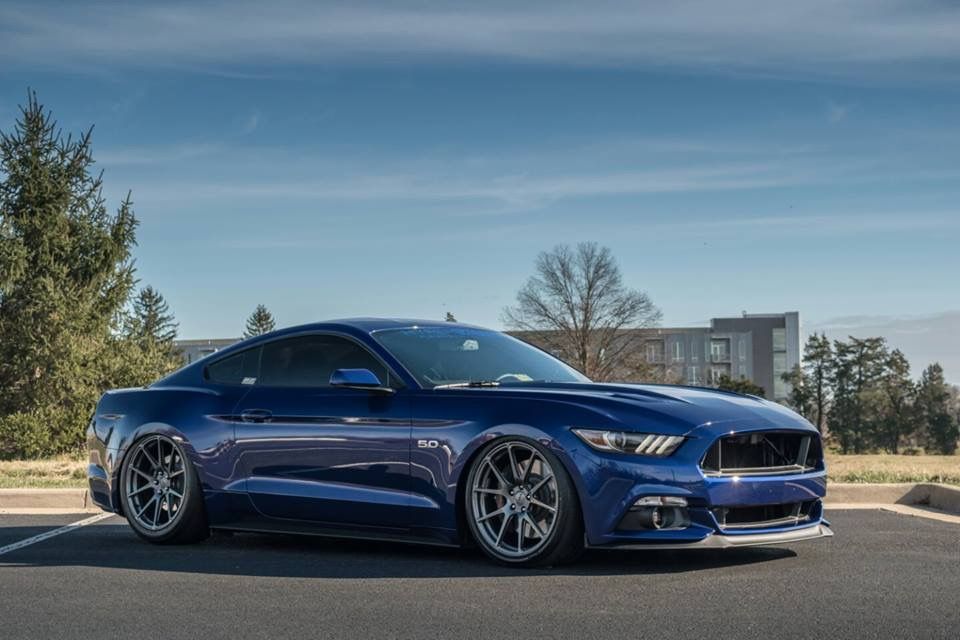 2015 Ford Mustang | Derek Ninowski's Bagged 2015 S550 Ford Mustang GT on Forgeline One Piece Forged Monoblock GA1R Wheels