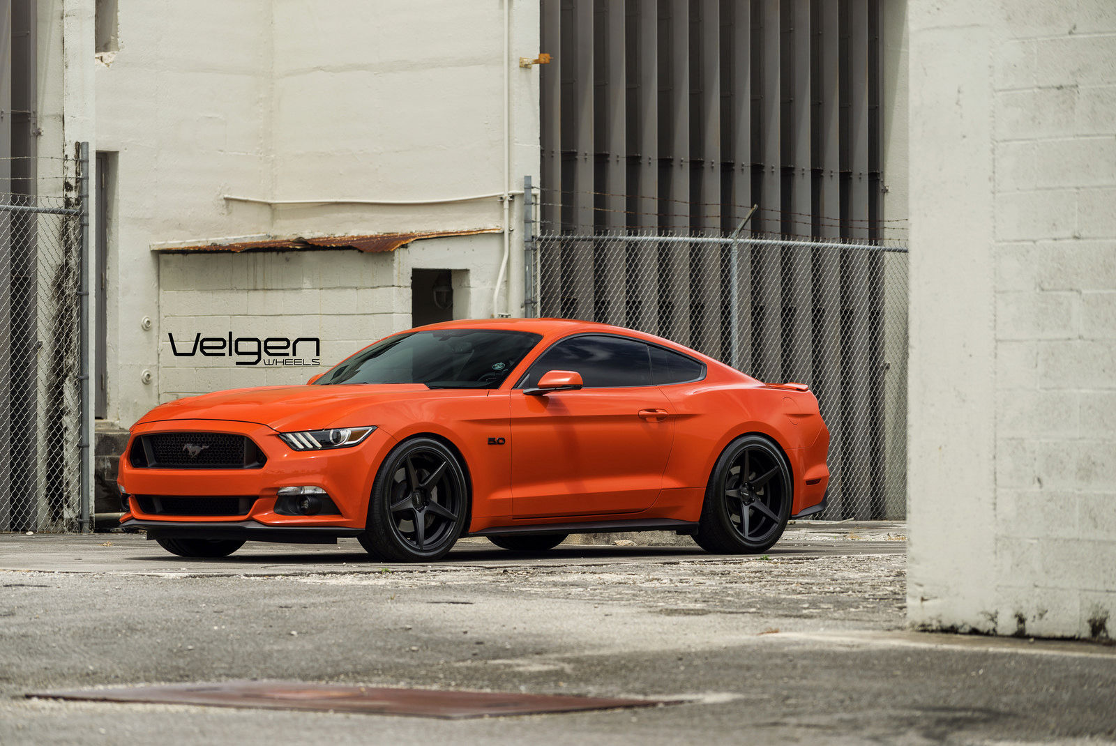 2016 Ford Mustang | Competition Orange Mustang GT | Classic5 Satin Black