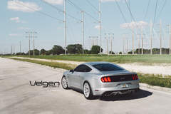 2015 Ingot Silver Mustang GT on Velgen Wheels VMB6