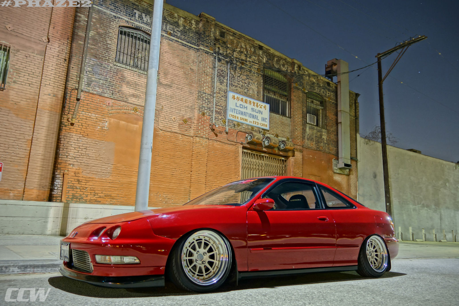 Acura Integra | Red Acura Integra - CCW D11L 3 Piece Forged Wheels