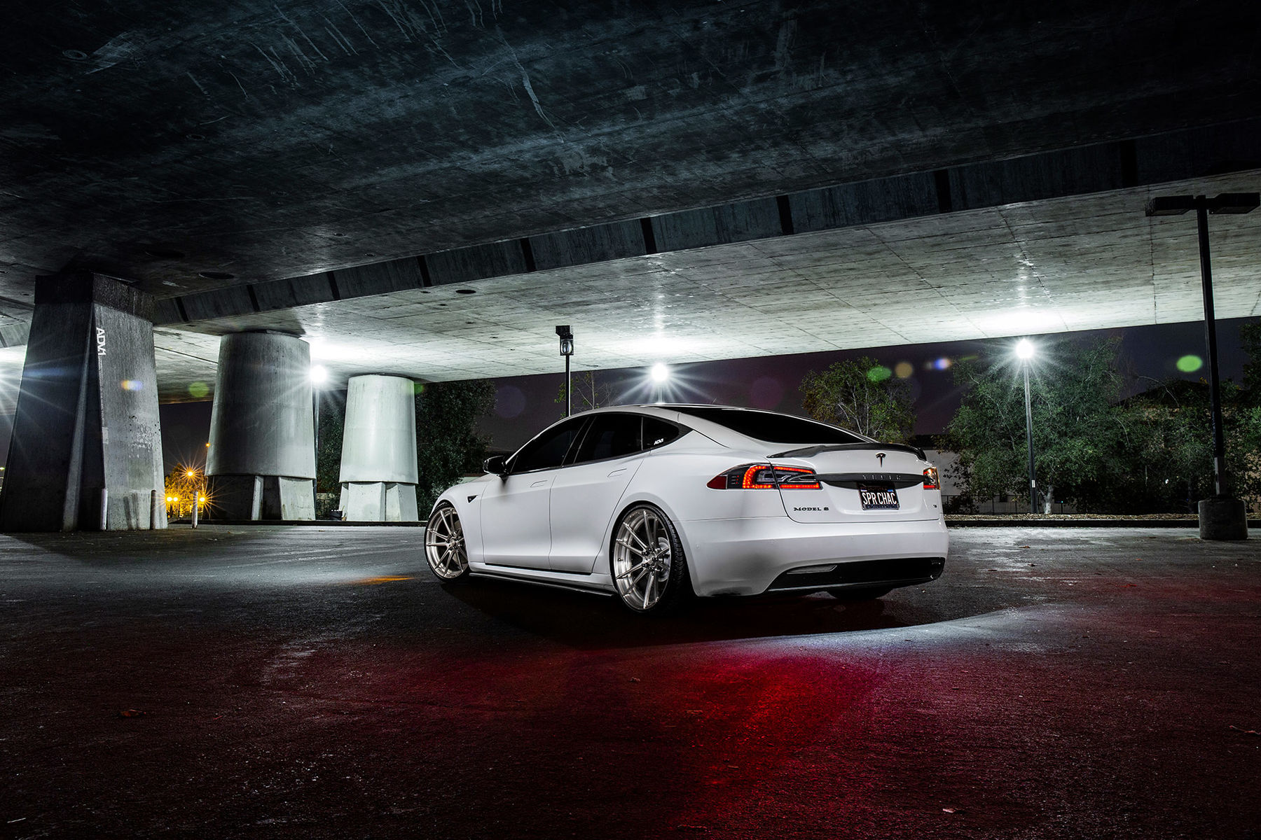  Tesla Model S | White Tesla Model S - ADV.1 ADV5.2 M.V2 SL Wheels