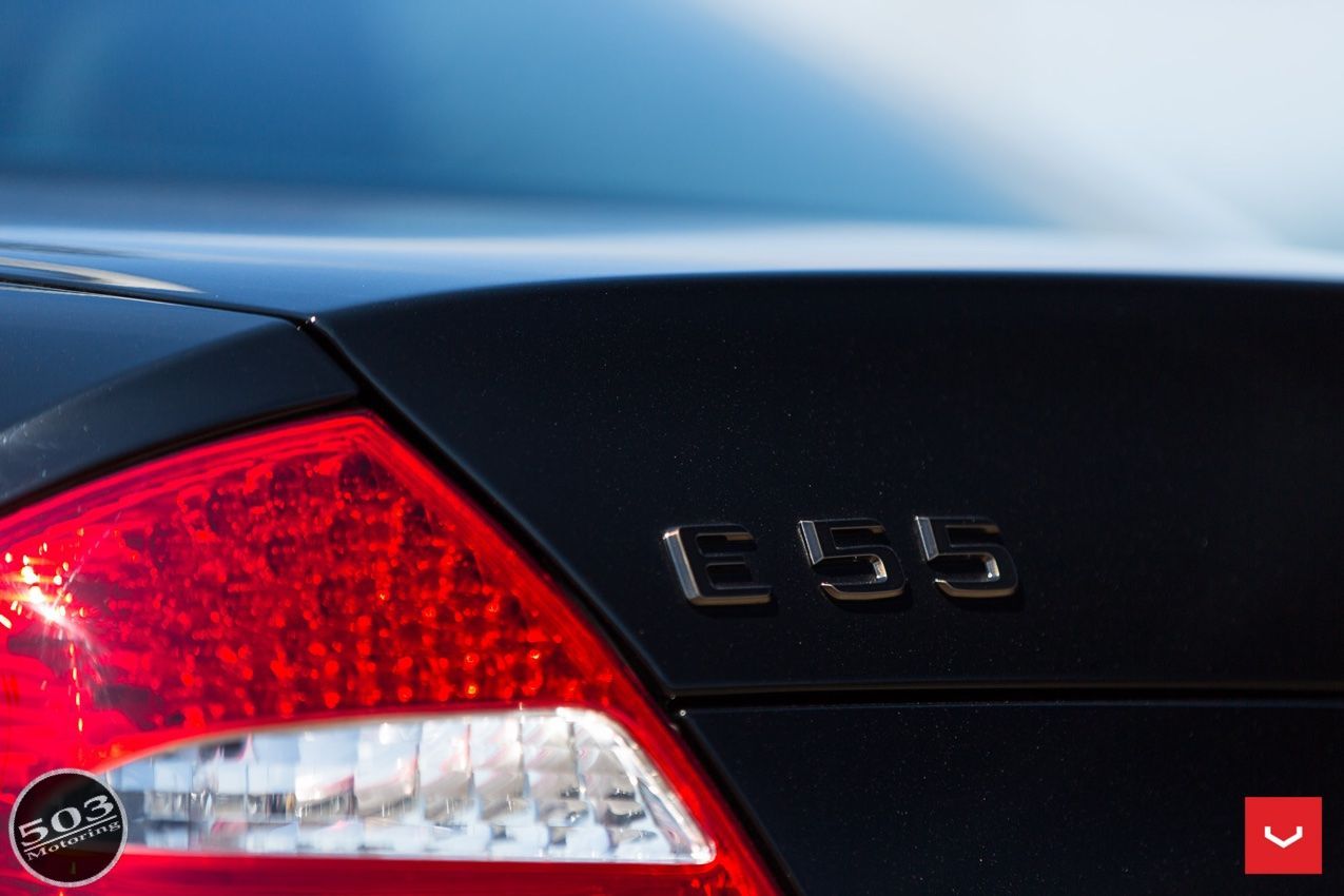 2006 Mercedes-Benz E55 AMG | 2006 Mercedes W211 E55 - 503 Motoring & Vossen Wheels Collaboration - Medium Tinted E55 Emblem