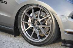 Sharad Raldiris' Procharged Mustang GT on Forgeline One Piece Forged Monoblock GA1R Open Lug Wheels