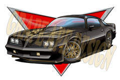 Pontiac Trans Am Bandit edition art design