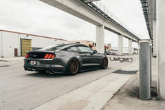 Bagged S550 on Satin Bronze Velgen Wheels 