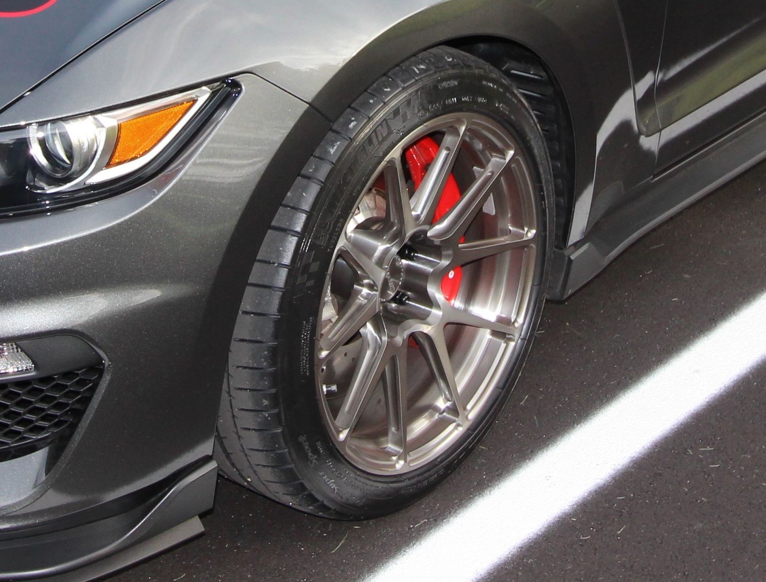 2016 Ford Mustang | Tony Janko's Mustang GT350 on Forgeline One Piece Forged Monoblock GA1R Open Lug Wheels