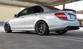 C63 AMG on Forgeline GA1R Open Lug Cap Edition Wheels