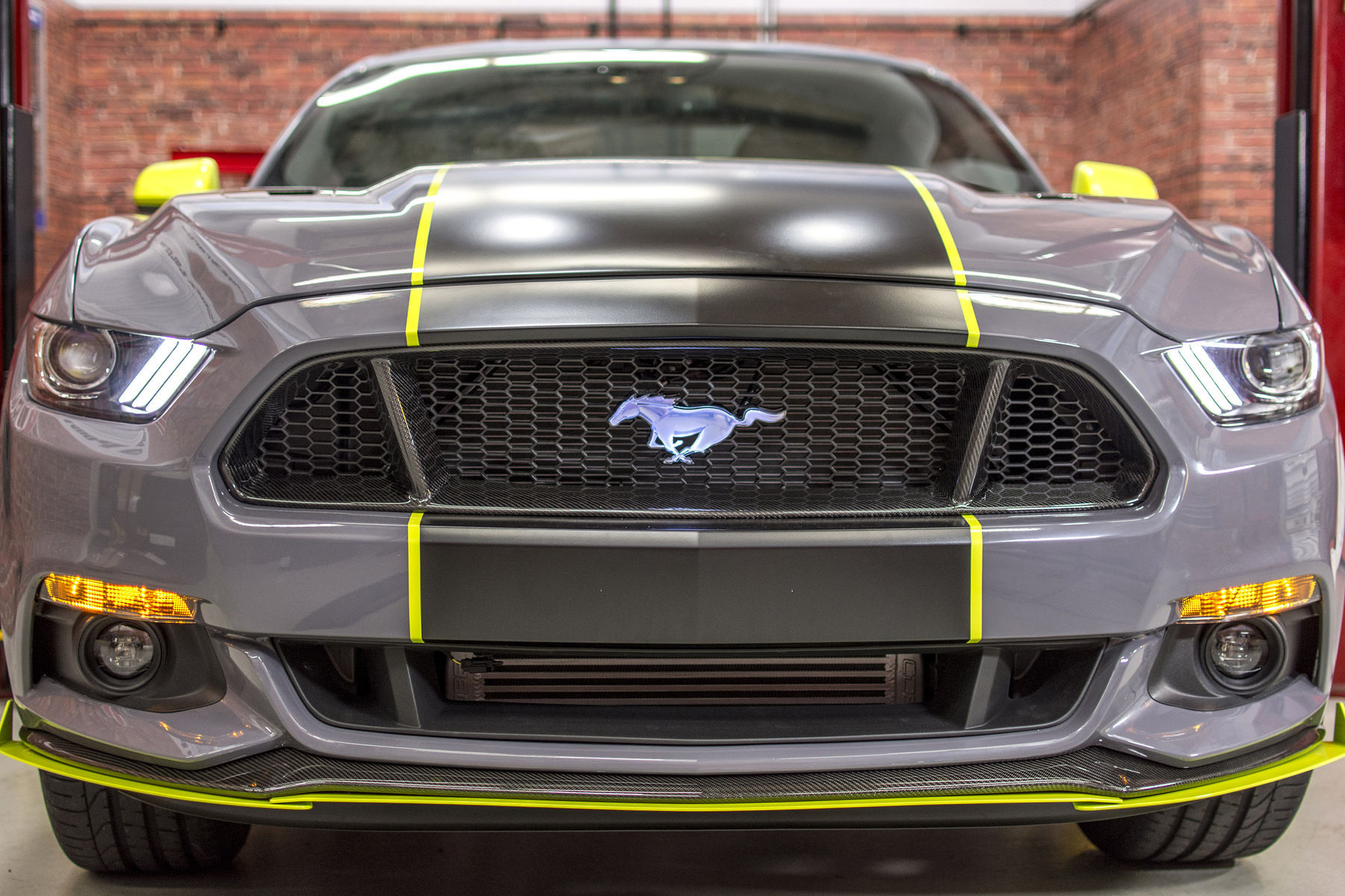 2017 Ford Mustang | Full Frontal Assault by the 2017 Ford Mustang EcoBoost - Anderson Composites Carbon Hood, Grill, and Spoiler #FordSEMA