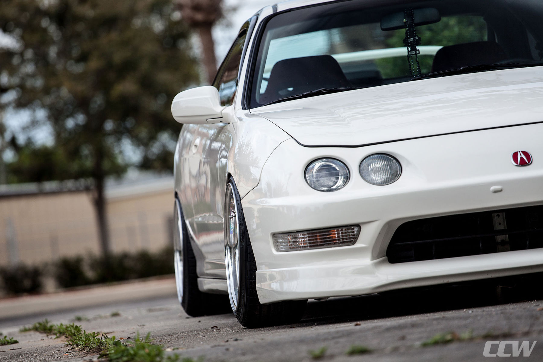  Acura Integra | White Acura Integra Type R - CCW LM5T Polished 3 Piece Forged Wheels