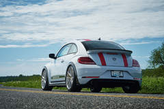 H&R's VW Beetle R-Line on Forgeline One Piece Forged Monoblock GT1 5-Lug Wheels