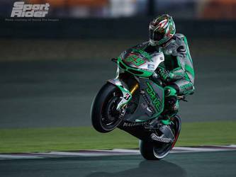 2014 Honda  | Nicky puts air under the front at Qatar
