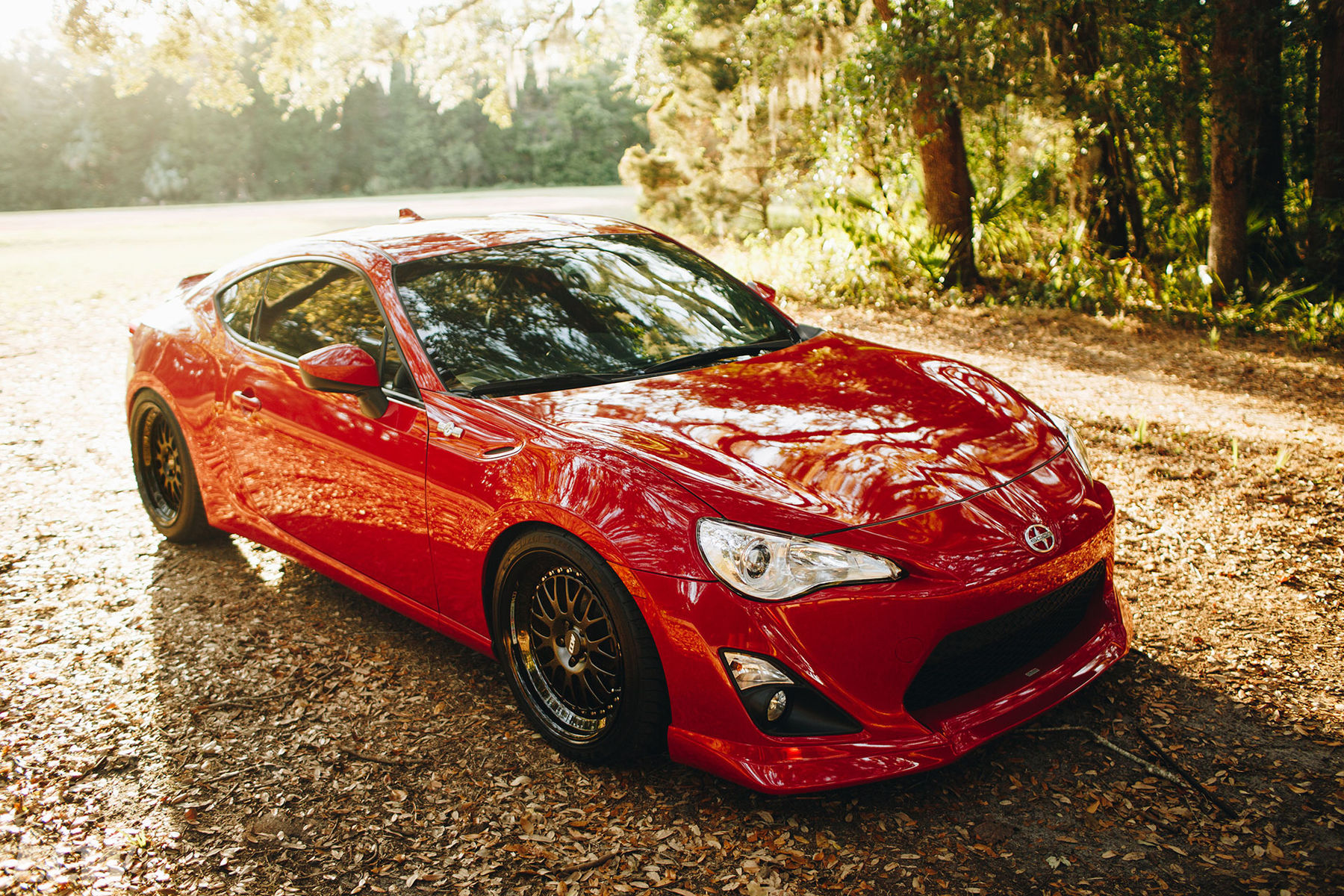  Scion FR-S | Firestorm Red Scion FRS - CCW Classic 3 Piece Forged Wheels