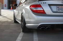 C63 AMG on Forgeline GA1R Open Lug Cap Edition Wheels