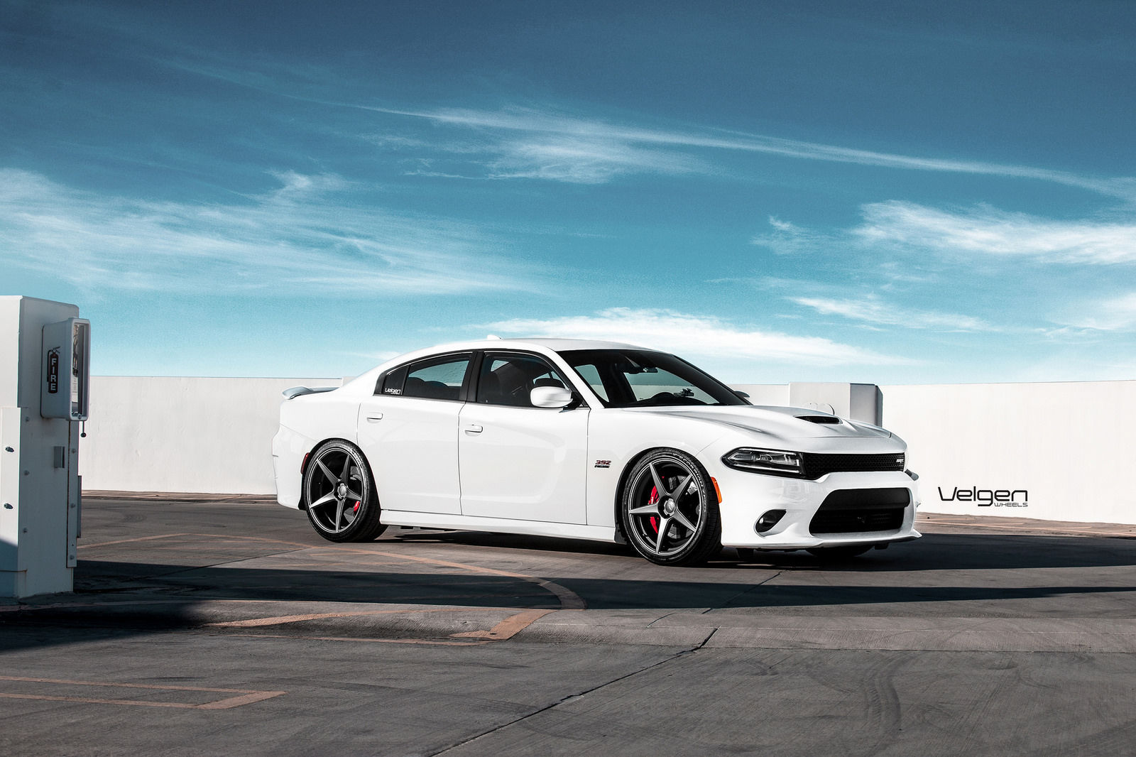 Dodge Charger SRT8 on Velgen Wheels Classic5 Matte Gunmetal 22x9 & 22x10.5