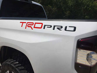 2017 Toyota Tundra | 2015-2017 TUNDRA TRD PRO MATTE RED/BLACK LOGO BED INSERTS