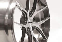 Forgeline One Piece Forged Monoblock VX1 in Two Tone Machined and Brushed Finish