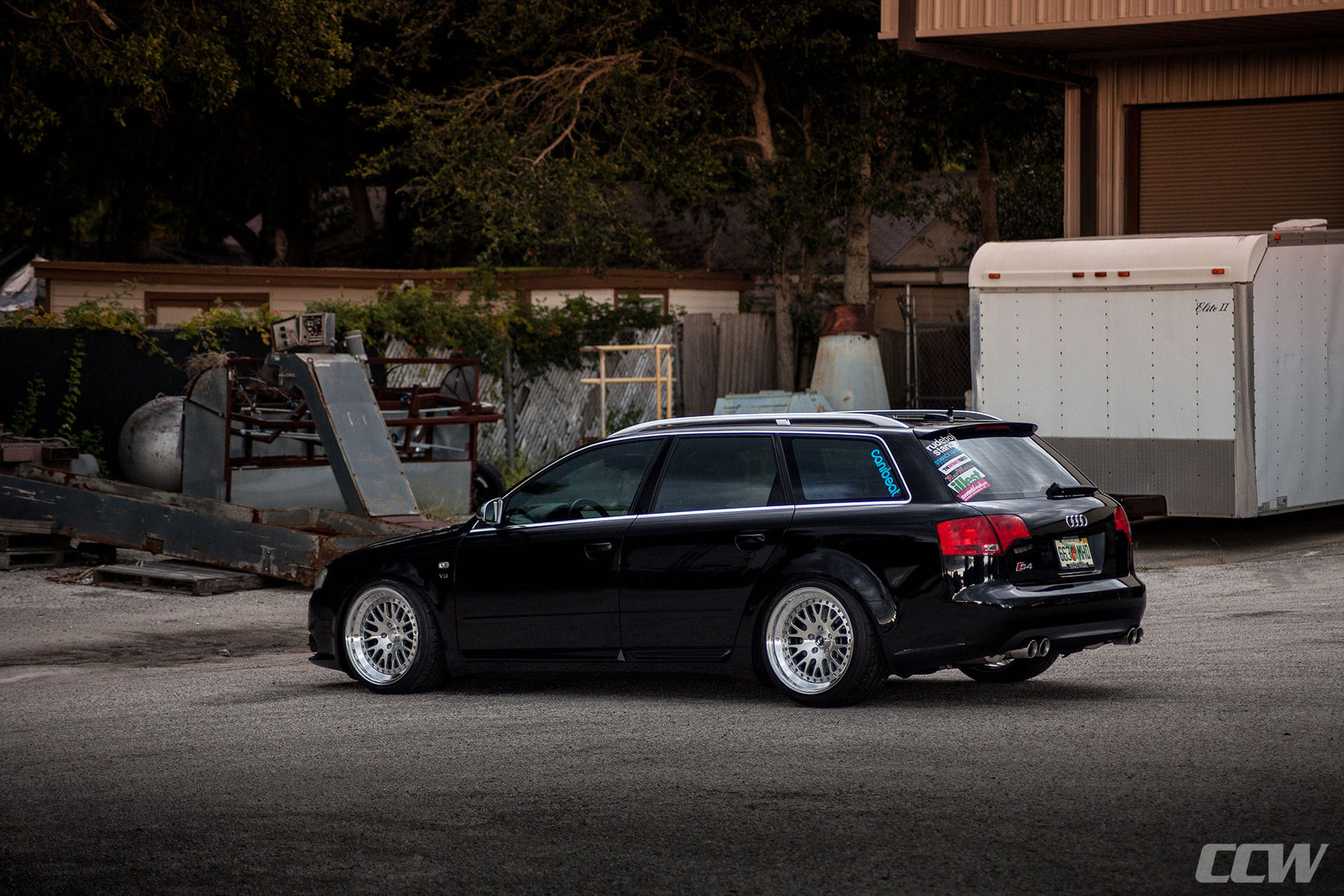  Audi S4 | Black Audi S4 Avant Wagon - CCW Classic Polished 3 Piece Wheels