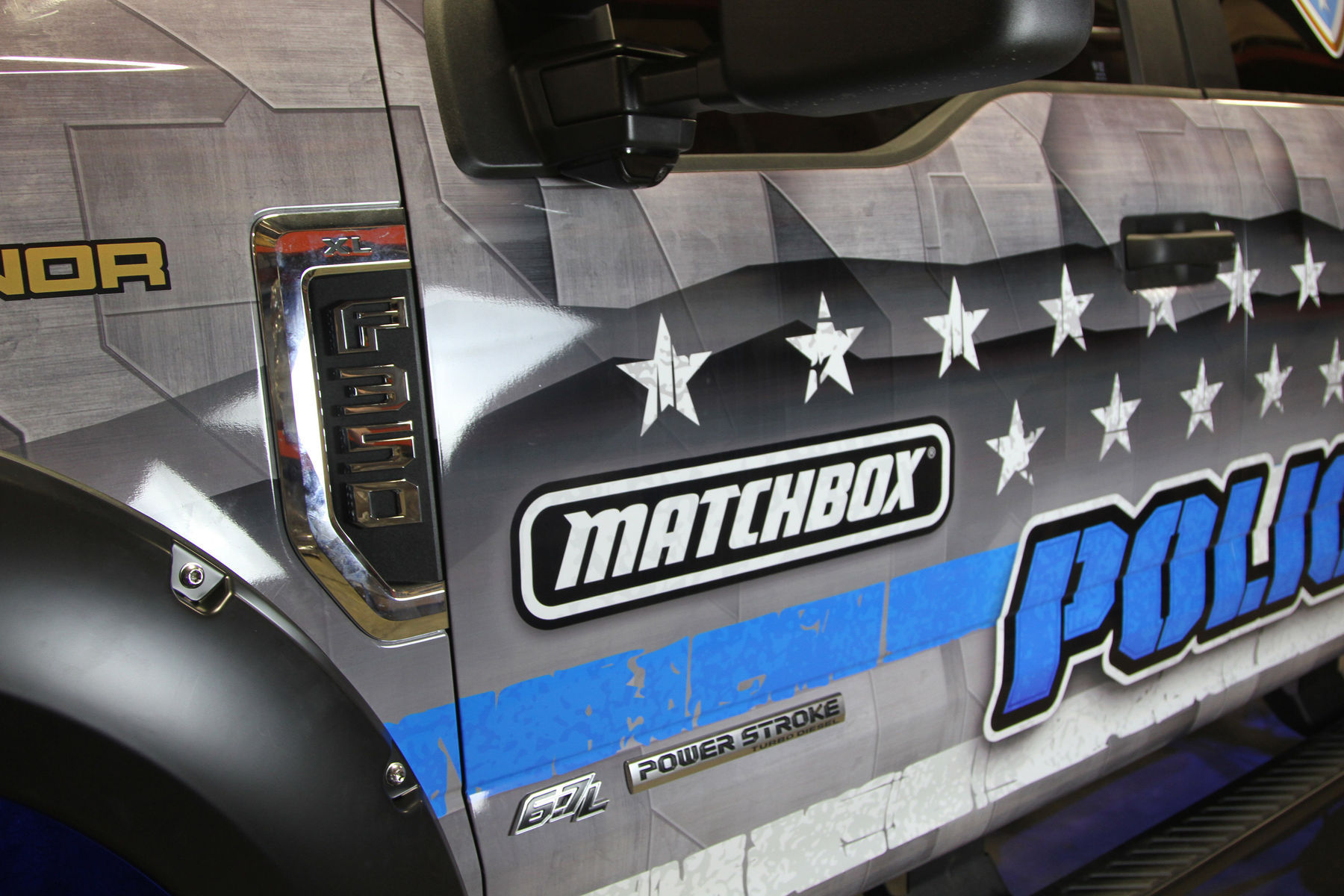 2017 Ford F-350 Super Duty | 2017 Ford F-350 Super Duty 4x4 XL Crew Cab “MBX350 Matchbox Police” by Skyjacker Suspensions - Graphics close up