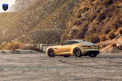 Gold Jaguar F-Type - Side Shot