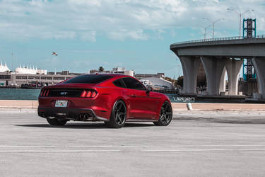 2015 Ford Mustang | Ruby Red Mustang GT on Velgen Wheels  Classic5 Satin Black  20x9 & 20x10.5