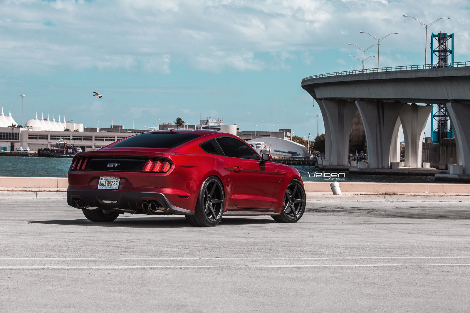 2015 Ford Mustang | Ruby Red Mustang GT on Velgen Wheels Classic5 Satin Black 20x9 & 20x10.5
