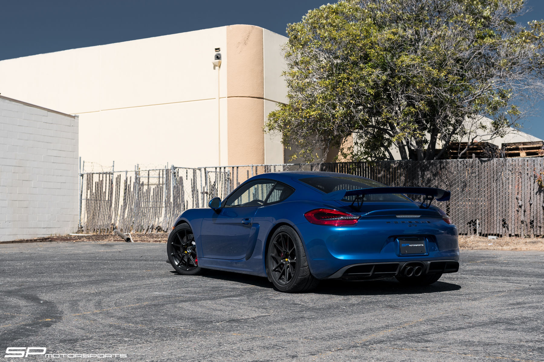 2016 Porsche Cayman | Sapphire Blue Porsche Cayman GT4 on Satin Black Forgeline One Piece Forged Monoblock GS1R Wheels