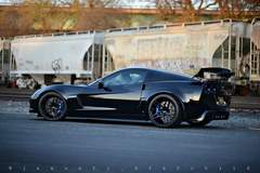 January Starchild's "Little Monster" C6 Corvette Z06 on Forgeline One Piece Forged Monoblock EX1 Wheels