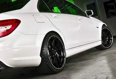 Harrop-Enhanced AMG C63 on Forgeline One Piece Forged Monoblock GA1R Wheels