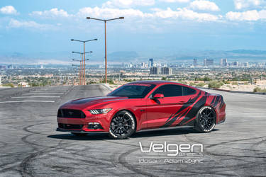 2015 Ford Mustang | 2015 Mustang Ruby Red on Velgen Wheels VMB9