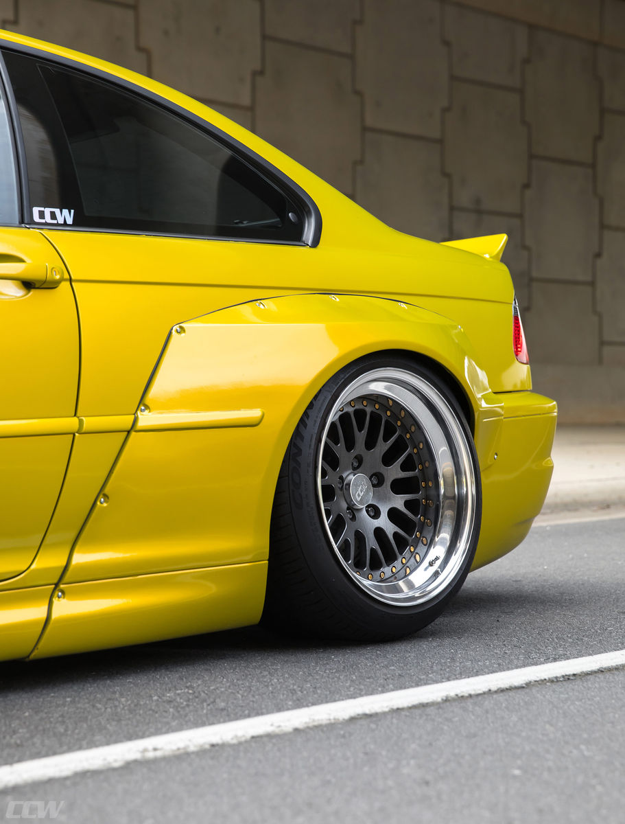BMW M3 | Phoenix Yellow Pandem Widebody E46 M3 - CCW Classic 3 Piece Wheels