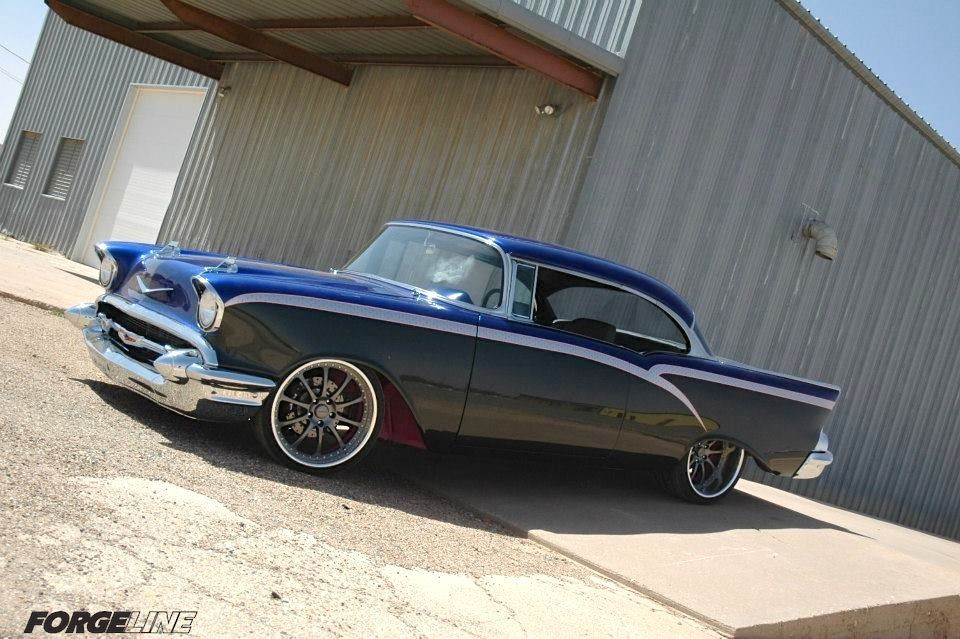 1957 Chevrolet Bel Air | Bombshell Design '57 Chevy Bel Air on Forgeline ZX3P Wheels