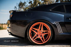 2015 Chevy Camaro Fitted With 22 Inch BD-8’s in Orange