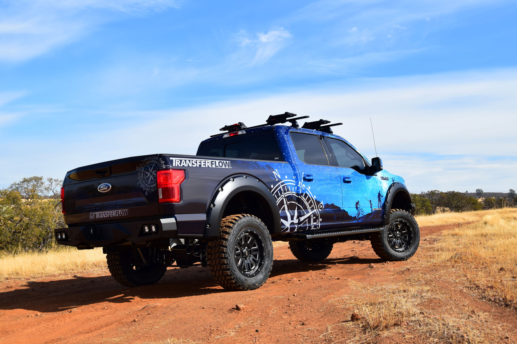 2018 Ford F-150 | 2018 Ford F-150 4x4 SuperCrew by Transfer Flow - Rear Stance FordSEMA