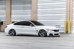Bagged BMW 435i on Velgen Wheels  Classic5 Matte Gunmetal 20x9 & 20x10.5 