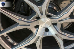 BMW i8 Charcoal - Silver Aftermarket Wheels