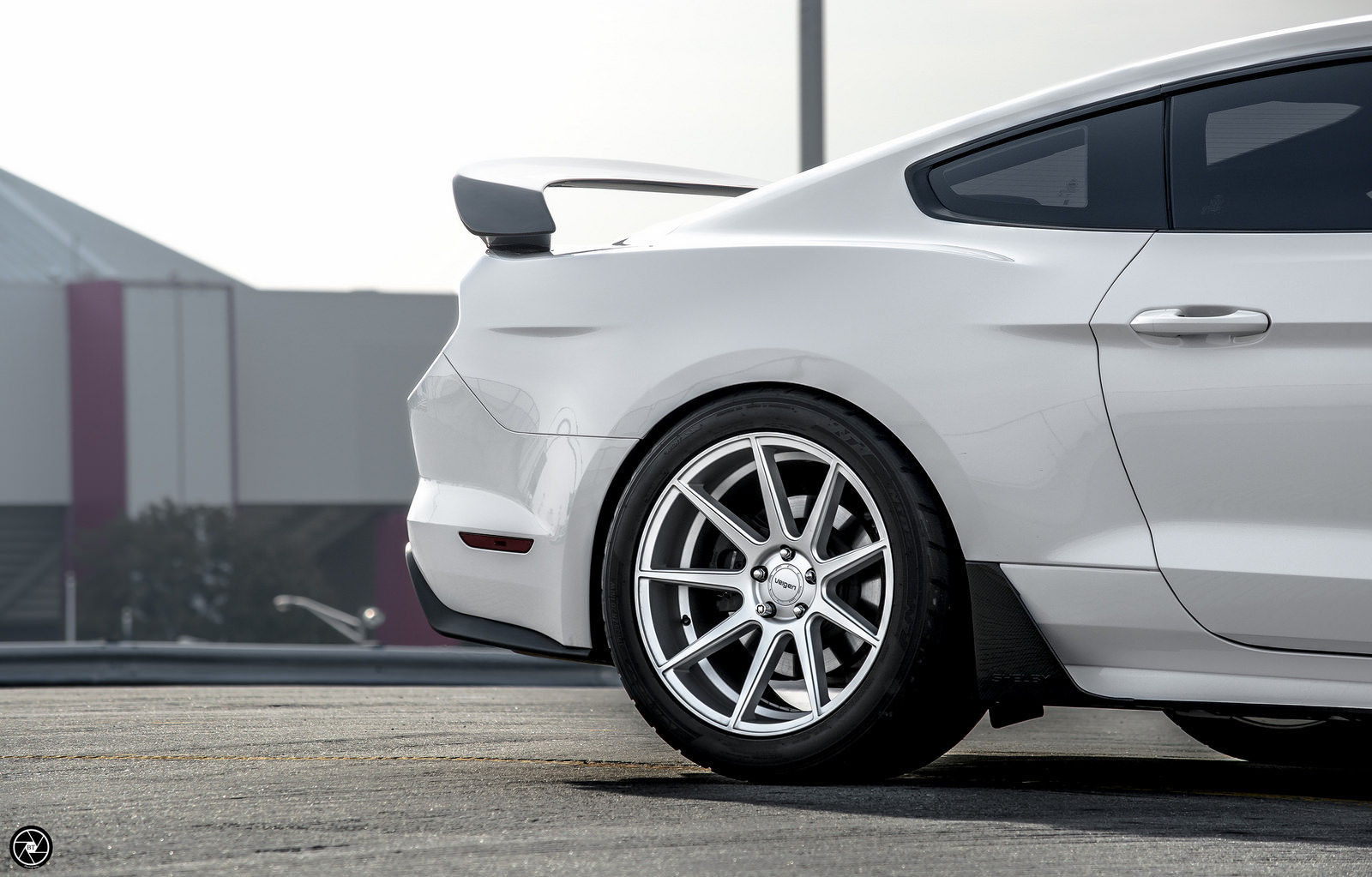2015 Ford Mustang | White Mustang GT on Velgen Wheels VMB9 Matte Silver 20x9 & 20x10.5 