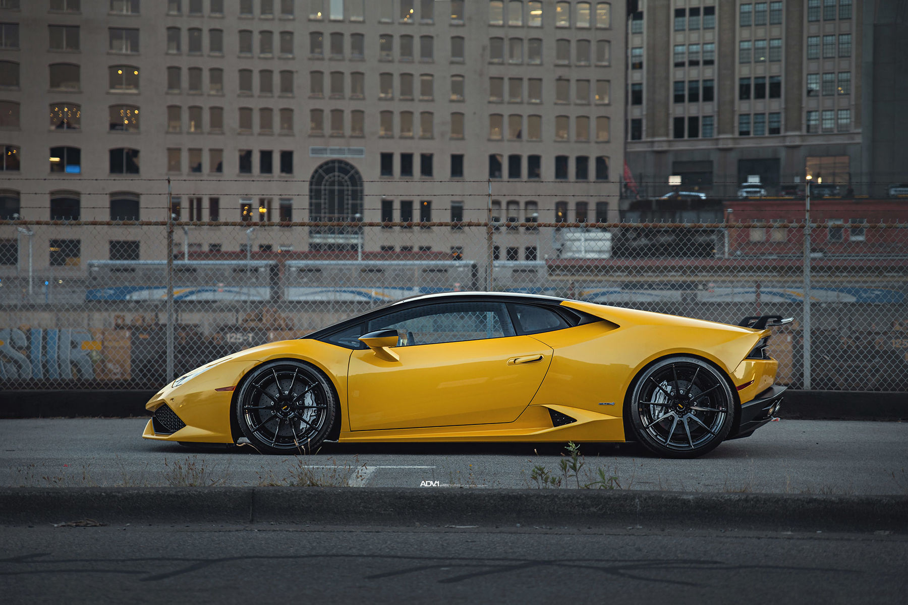  Lamborghini Huracan | Yellow Lamborghini Huracan LP610-4 - ADV.1 ADV10 M.V2 CS Series Gloss Black Wheels