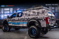 2017 Ford F-350 Super Duty 4x4 XL Crew Cab “MBX350 Matchbox Police” by Skyjacker Suspensions - Completed Build shot on site at SEMA 2016 #FordSEMA