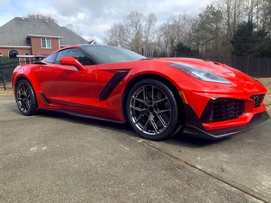 2019 Chevrolet Corvette ZR1 | Michael D’s Red C7 Corvette ZR1 on Forgeline One Piece Forged Monoblock VX1R Wheels