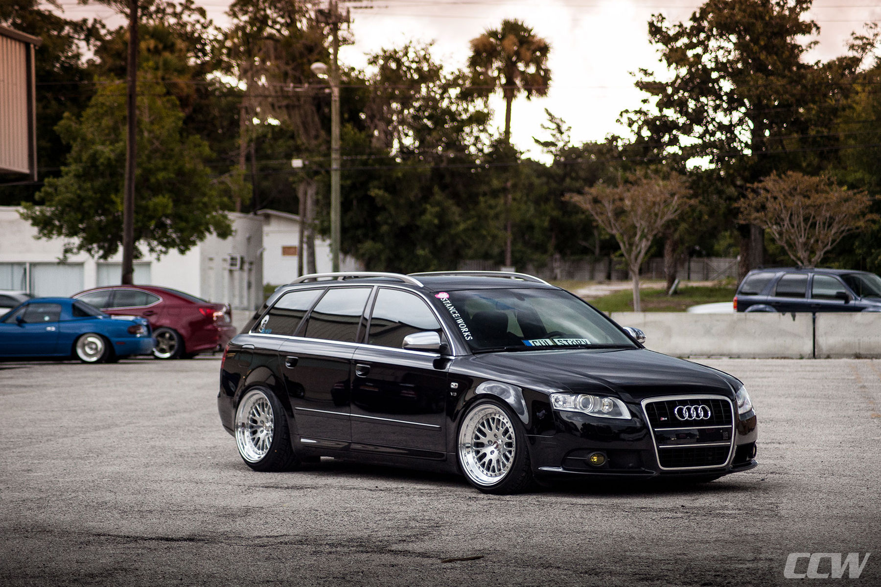 Audi S4 | Black Audi S4 Avant Wagon - CCW Classic Polished 3 Piece Wheels