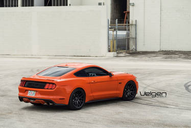 2016 Ford Mustang | Competition Orange Mustang GT on Velgen Wheels 